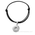 Wax Rope Knoted Noosa Button Pendant Noosa Snaps Bracelet